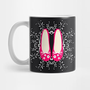The cutest hot pink ladies pumps with mandala design Mug